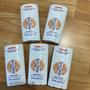 Lot of 5 Native x Dunkin' Blueberry Cobbler Deodorant 2.65oz Limited Edition NEW